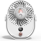 Desktop Spray Fan Cute Pet Voeg water toe Stille ventilator, Stijl: USB zonder batterij (witte dinosaurus)