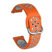 Voor Samsung Galaxy Watch Active2 44 mm tweekleurige siliconen vervangende band horlogeband (oranje + grijs)