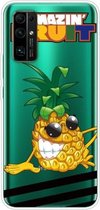 Voor Huawei Honor 30 Pro schokbestendig geverfd transparant TPU beschermhoes (ananas)