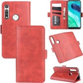 Voor Motorola Moto G Snelle dubbelzijdige magnetische gesp Horizontale flip lederen tas met houder & kaartsleuven en portemonnee (rood)