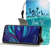 Voor Huawei Honor 10i / 20i Gekleurde Tekening Horizontale Flip Leren Case met Houder & Kaartsleuf & Portemonnee (Kokospalm)