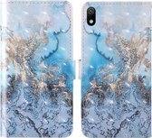 Voor Huawei Y5 (2019) 3D-schilderij Gekleurde tekening Patroon Horizontaal Flip TPU + PU lederen tas met houder & kaartsleuven & portemonnee & lanyard (Melkweg)