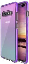 Voor Samsung Galaxy S10 + TPU tweekleurige schokbestendige beschermhoes (paars)