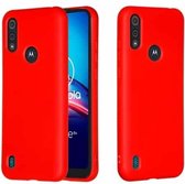 Voor Motorola Moto E6s (2020) Pure Color Vloeibare siliconen schokbestendige volledige dekking beschermhoes (rood)