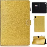 Voor Huawei MediaPad M6 10.8 Vernis Glitter Poeder Horizontale Flip Leren Case met Houder & Kaartsleuf (Goud)