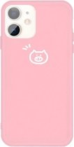 Voor iPhone 11 Small Pig Pattern Colorful Frosted TPU telefoon beschermhoes (roze)