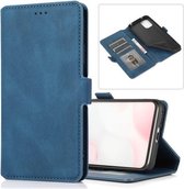 Voor Xiaomi Mi 10 Lite Retro Magnetische Sluiting Horizontale Leren Flip Case met Houder & Kaartsleuven & Fotolijst & Portemonnee (Blauw)