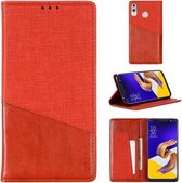 Voor Asus Zenfone 5z ZS620KL MUXMA MX109 Horizontale Flip Leren Case met Houder & Kaartsleuf & Portemonnee (Rood)