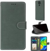 Voor Xiaomi Redmi Note 9 / 10X 4G Retro Frosted Horizontale Flip PU lederen tas met houder & kaartsleuven & portemonnee & fotolijst (groen)