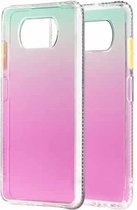 Voor Geschikt voor Xiaomi Mi Poco X3 / NFC Gradient Shockproof TPU Case met afneembare knoppen (Rose Red)