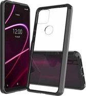 Voor T-mobile Revvl 5G krasbestendig TPU + acryl beschermhoes (zwart)