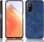 Voor Xiaomi Mi 10T / 10T Pro Schokbestendig Naaipatroon Huid PC + PU + TPU-hoes (blauw)