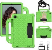 Voor Galaxy Tab S6 Lite P610 / P615 Diamond Series EVA Anti-Fall schokbestendige hoes Beschermhoes met houder en riem (groen)