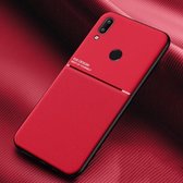 Voor Xiaomi Redmi 7 Classic Tilt Strip Grain Magnetisch Schokbestendig PC + TPU-hoesje (rood)