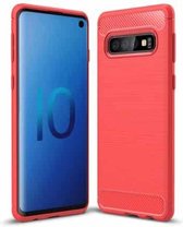 TPU-hoesje van koolstofvezel met geborstelde textuur voor de Galaxy S10