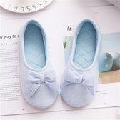 Bow Confinement Shoes Indoor Home Confinement Shoes Antislip Floor Bag Heel Slippers, Maat: 39-40 (blauw)