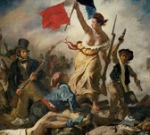 La liberté conduit le peuple, Eugène Delacroix sur fotobehang (350 x 260 cm op rol)