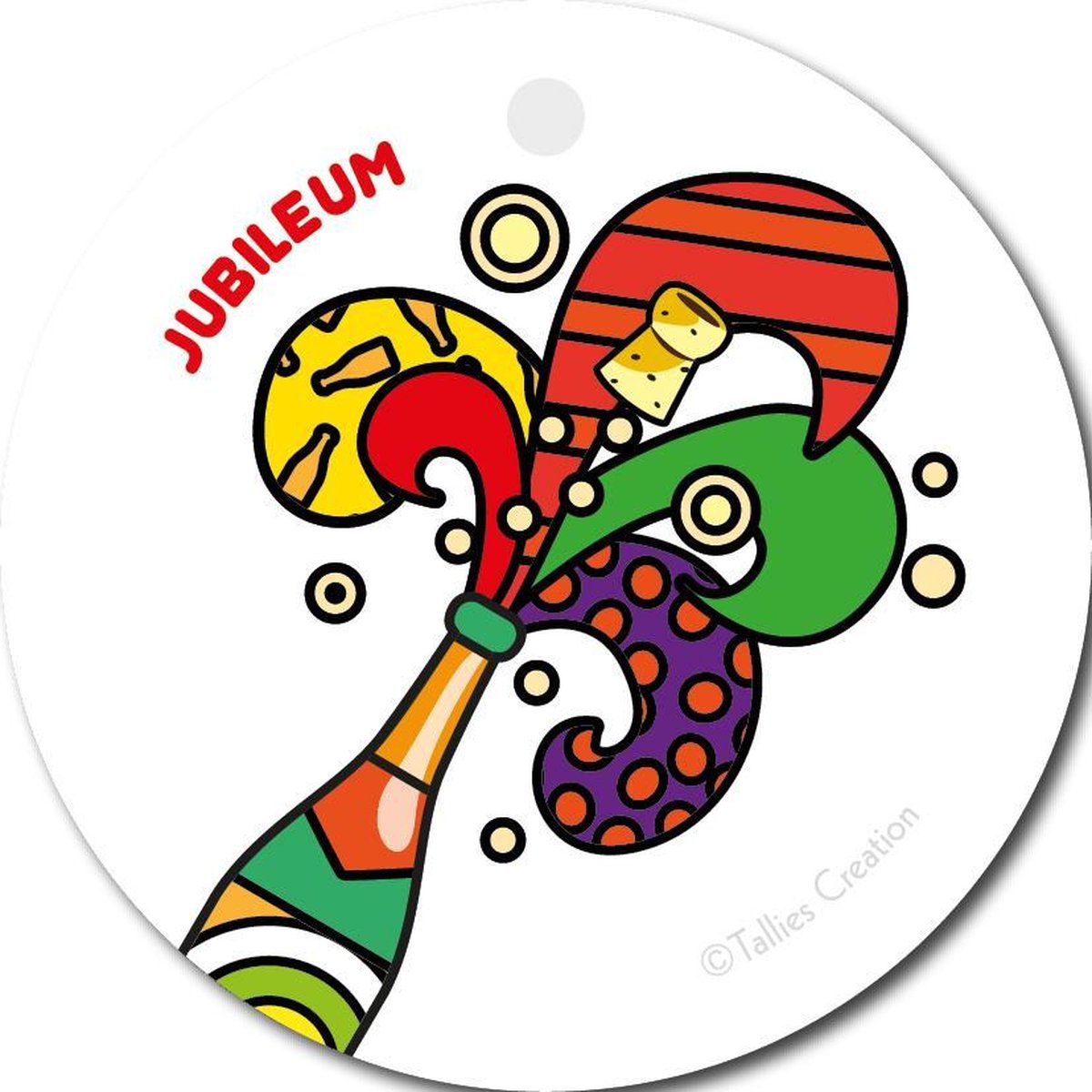 Tallies Cards - kadokaartjes - bloemenkaartjes - Jubileum - Popart - set van 5 kaarten - jubileum - mijlpaal - 100% Duurzaam