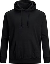 JACK & JONES sweatshirt katoen - met capuchon - zwart -  Maat: XXL