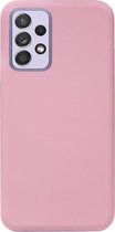- ADEL Siliconen Back Cover Softcase Hoesje Geschikt voor Samsung Galaxy A72 - Roze