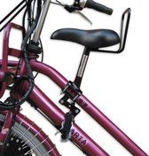 fietszitje damesfiets dubbele stang zwart - model 1