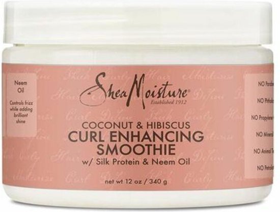 Shea Moisture Coconut & Hibiscus Curl Enhancing Smoothie Haarcrème - 340 g | bol.com