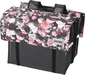 Altec Fietstas Bisonyl Dubbel Zwart/Flowers 38x15x33 /45L