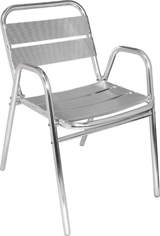 Chaise empilable en aluminium | Accoudoir courbé | Boléro | bol.com