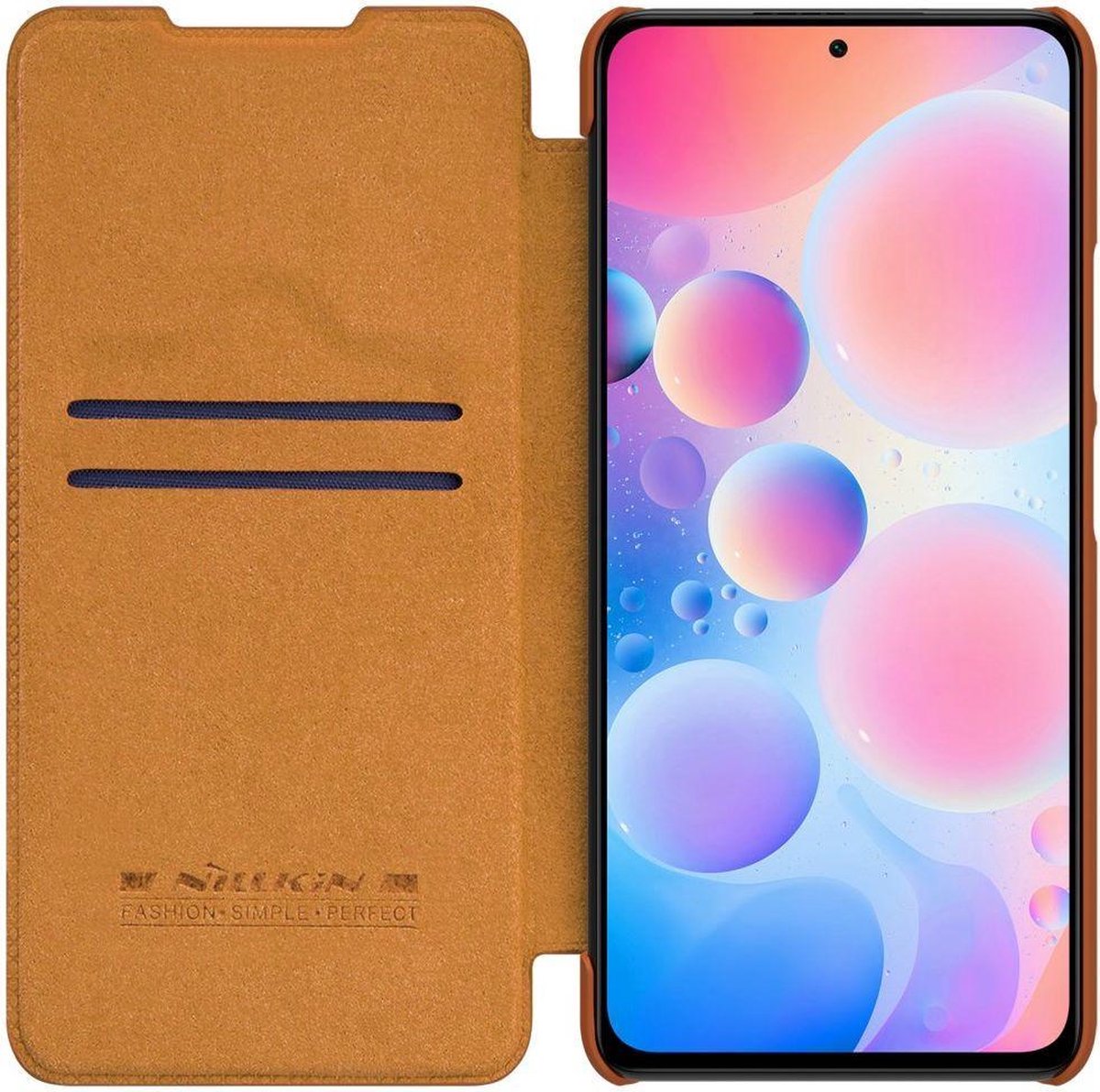 Nillkin Qin Xiaomi Poco F3 / Mi 11i Hoesje Wallet Book Case Bruin
