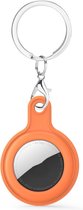 By Qubix AirTag case gel series - sleutelhanger met ring - oranje