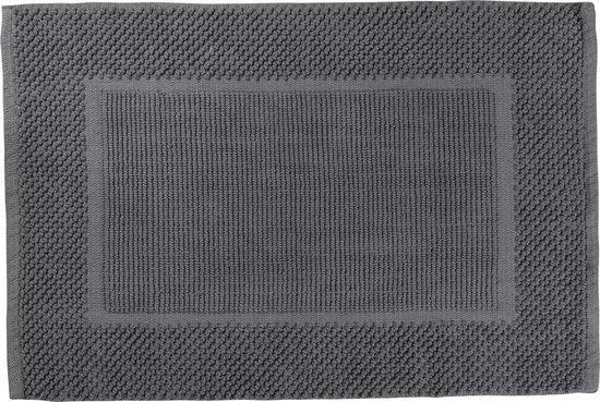 Differnz Basics badmat geschikt voor vloerverwarming – 100% katoen – Lichtgrijs – 50 x 80 cm