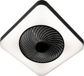 Bol.com QAZQA climo - Design LED Dimbare Plafondventilator met lamp met Dimmer - 1 lichts - L 55 cm - Zwart - SlaapkamerKinderkamer aanbieding