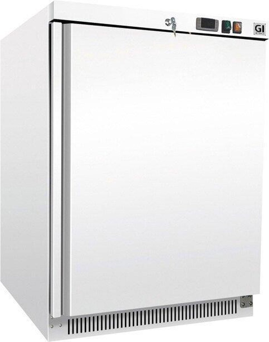 Gastro-Inox Wit Stalen Vriezer 200 Liter, Statisch Gekoeld Met Ventilator, Gastro-Inox 201.109