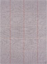 Clarysse Evergrey Theedoeken Ruit Rood 50x70cm 6 stuks