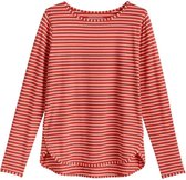 Coolibar - UV Shirt voor dames - Longsleeve - Heyday - Klaproos Rood/Wit - maat XXL