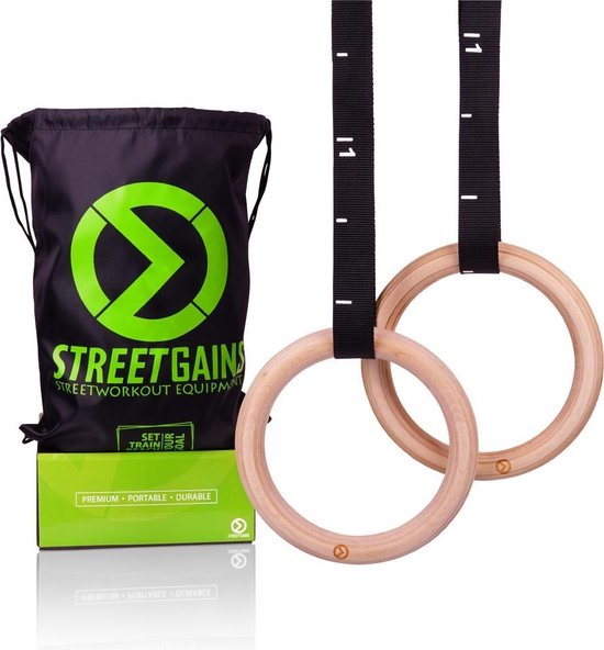 Houten Turn Gym Ringen (28MM) | StreetGains®