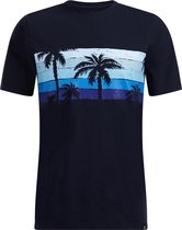 WE Fashion Heren T-shirt met palmbomenopdruk