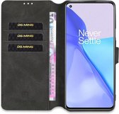 DG Ming OnePlus 9 Hoesje Retro Wallet Book Case Zwart