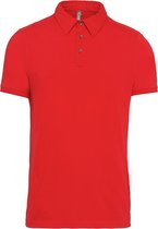 Kariban Heren Jersey Gebreide Polo Shirt (Rood)