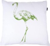 In The Mood Flamingo 50 x 50 Kussen - Div Kleuren - 2 stuks - Ivoor-Groen