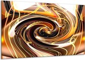 Peinture sur verre Abstrait | Jaune, marron, noir | 120x70cm 1Hatch | Tirage photo sur verre |  F000336