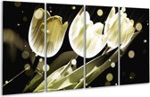 Peinture sur verre tulipe | Blanc gris | 160x80cm 4 Liège | Tirage photo sur verre |  F005100