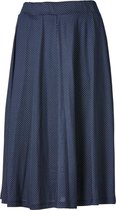 Damesrok A-lijn Marine/stip | Maat 4XL