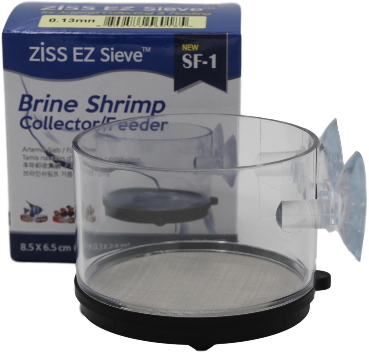 Ziss Zeef Sf-1 Artemia 8,5 X 6,5 Cm Zwart/transparant 2-delig 0,1mm
