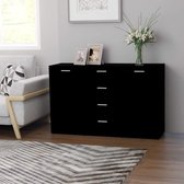 Medina Dressoir 120x35,5x75 cm spaanplaat zwart