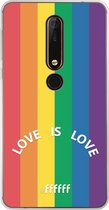 Nokia X6 (2018) Hoesje Transparant TPU Case - #LGBT - Love Is Love #ffffff