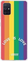 6F hoesje - geschikt voor Samsung Galaxy A71 -  Transparant TPU Case - #LGBT - Love Is Love #ffffff