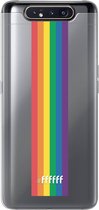 6F hoesje - geschikt voor Samsung Galaxy A80 -  Transparant TPU Case - #LGBT - Vertical #ffffff