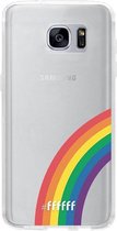 6F hoesje - geschikt voor Samsung Galaxy S7 -  Transparant TPU Case - #LGBT - Rainbow #ffffff