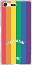 Sony Xperia XZ Premium Hoesje Transparant TPU Case - #LGBT - Ha! Gaaay #ffffff